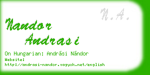 nandor andrasi business card